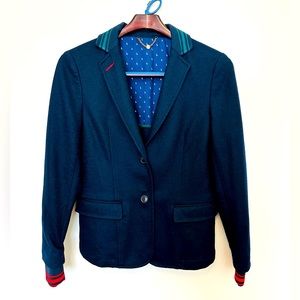 El Ganso Navy Wool Blend Blazer - XS